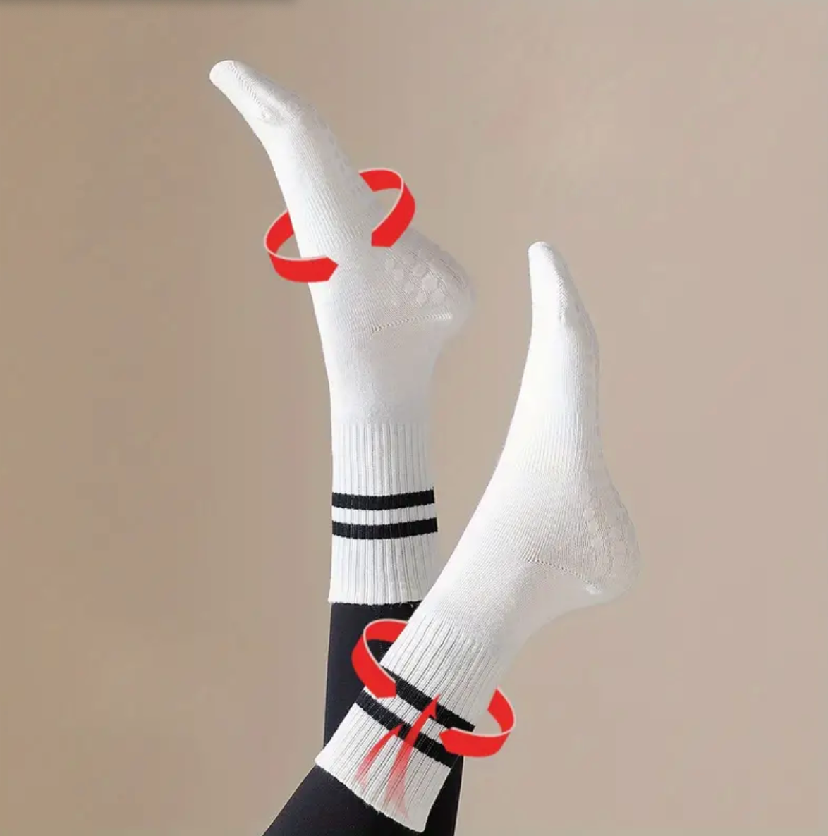 Postpartum Compression Non-Slip Crew Socks