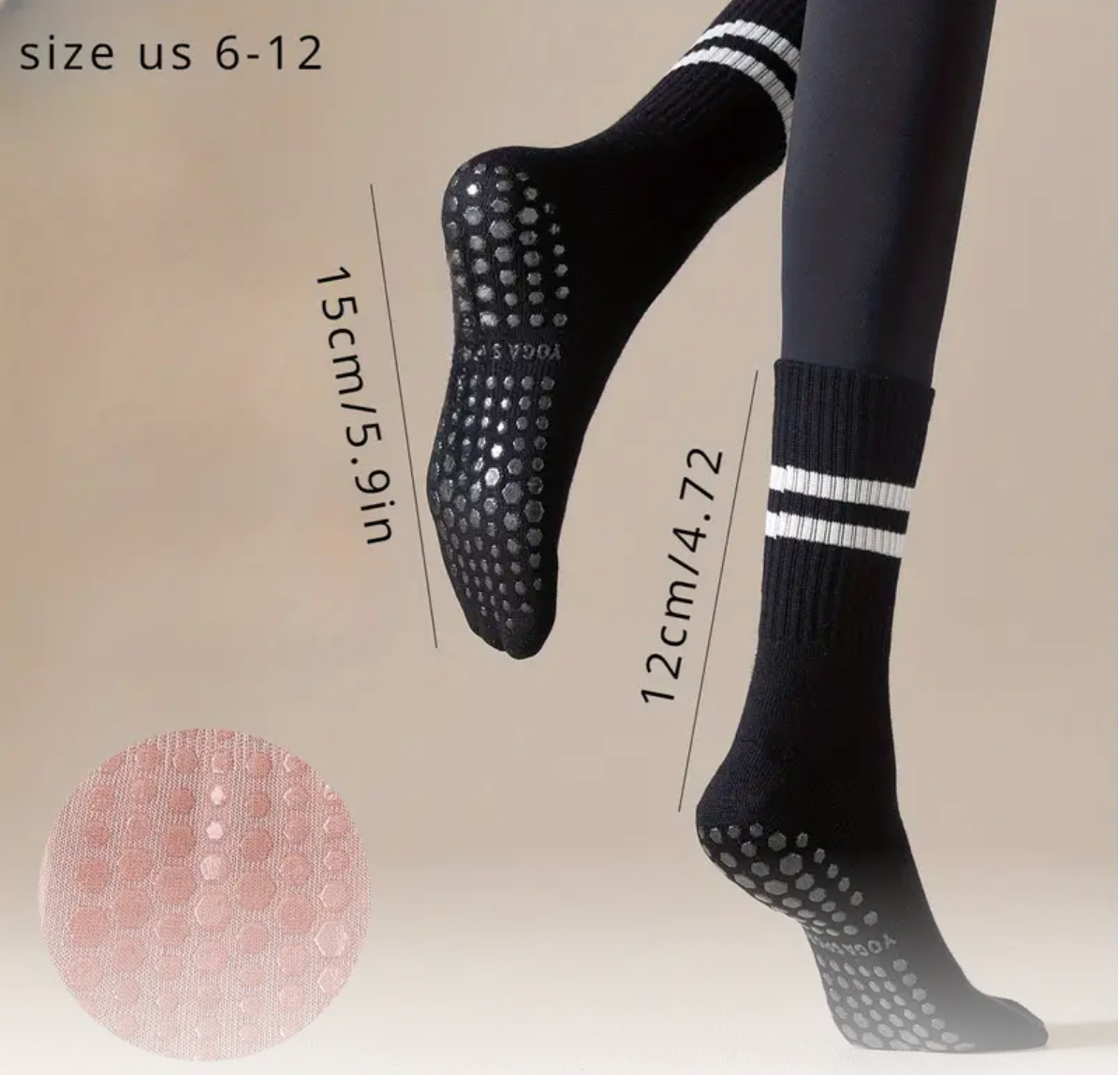 Postpartum Compression Non-Slip Crew Socks